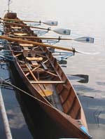 Ein Boot von der Rudervereinigung Storkow